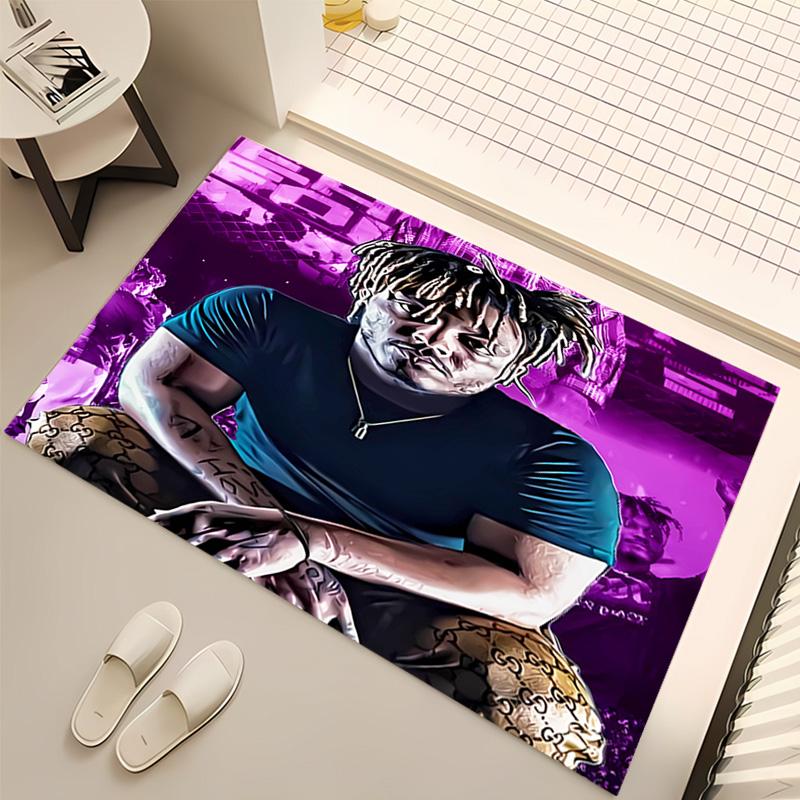1pc Juice WRLD Print Area Rug - Soft, Washable Non-Slip Indoor Mat, Living Room, Home Office Decorative Rug,Office Decorative