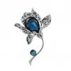 Elegant Magnolia Brooch High-End Female Luxury Temperament Crystal Brooch Niche Design Pin With Accessories