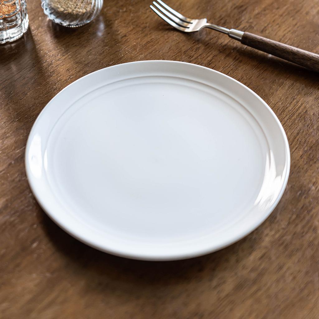 Premium Bone Saucer Pure White Ceramic Saucer Tableware Round Vegetable Saucer Home Restaurant Dessert Saucer Cold Dish
