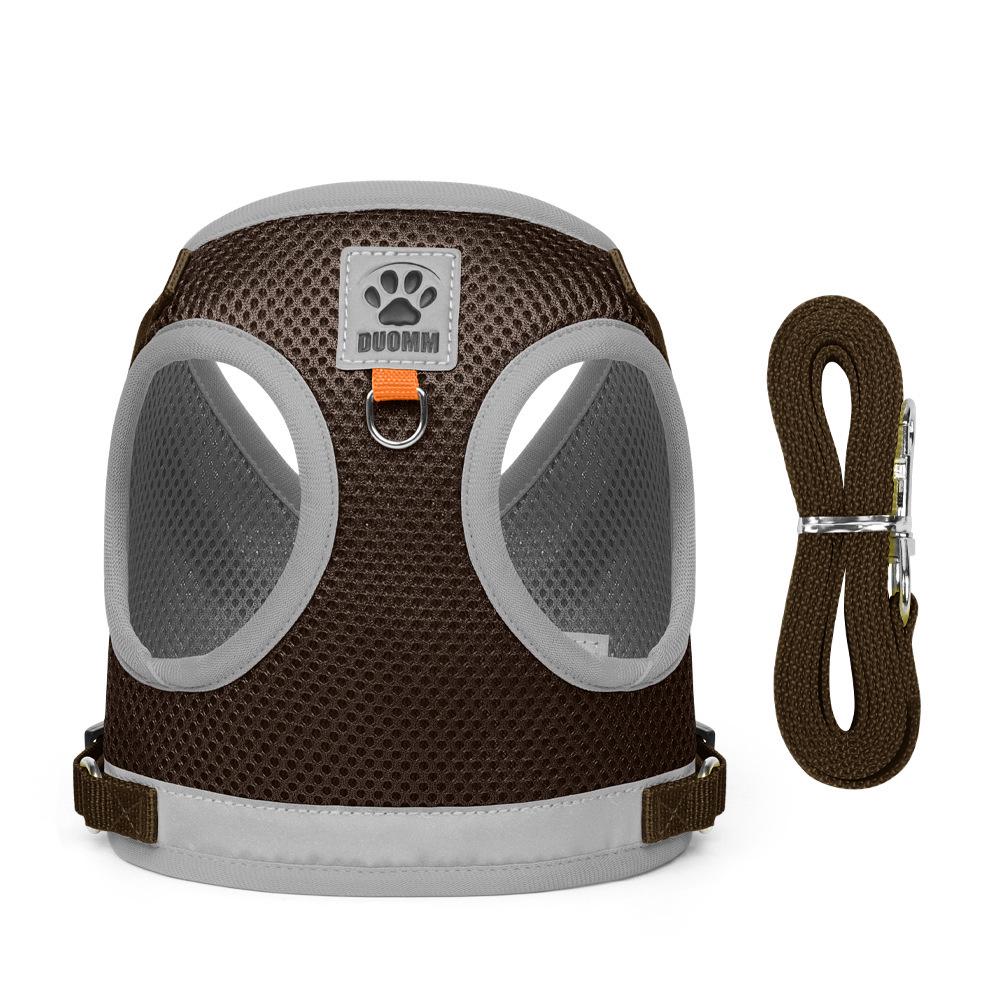 Reflective Breathable Pet Harness for Dogs and Cats - Universal Vest Style Leash