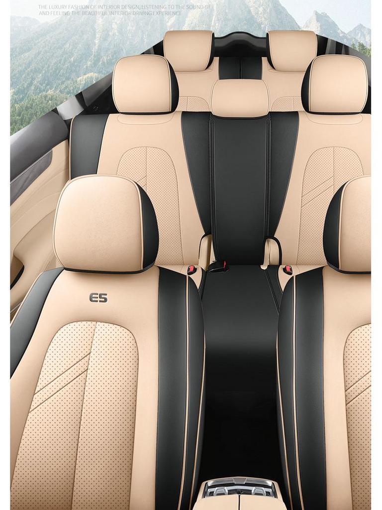 Thunder E5 Universal Leather Car Seat Cushion (New Model, Five-Seat, All-Season)