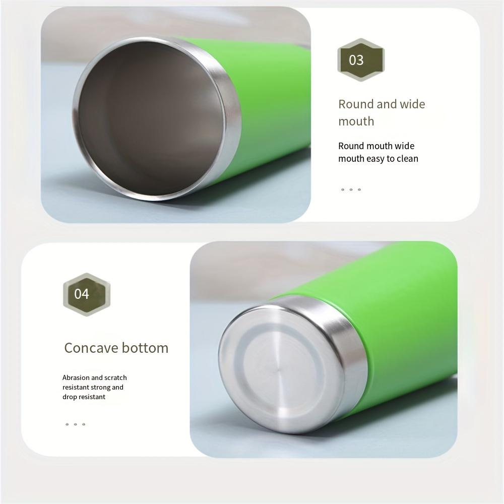 8pcs Lusella Tumbler 16oz Stainless Steel Beer Mug, Double Wall Vacuum Insulated Tumbler, Cup Lid with Bottle Opener, Keeps