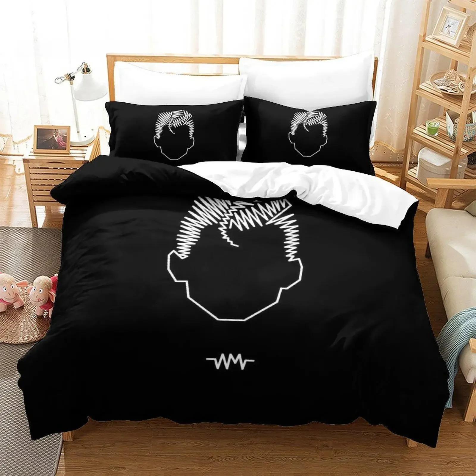 Ensemble de literie Arctic Monkeys Neuf Taille Simple Taille Jumeaux Taille Pleine Taille Reine Taille King Size Kit de Lit Aldult Enfant Chambre à Coucher Parures de Drap Housse Motif 3D EU Single 135x200cm