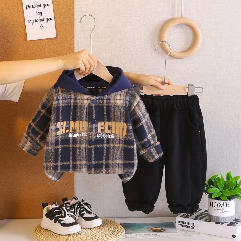 Kids Casual Long-Sleeve Set, Comfortable Daily Wear Outfits