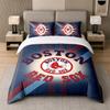 3Pcs Bedding SetBoston Red Sox Soft Bed Sheet and Two Pillowcases Home Bedroom Decor