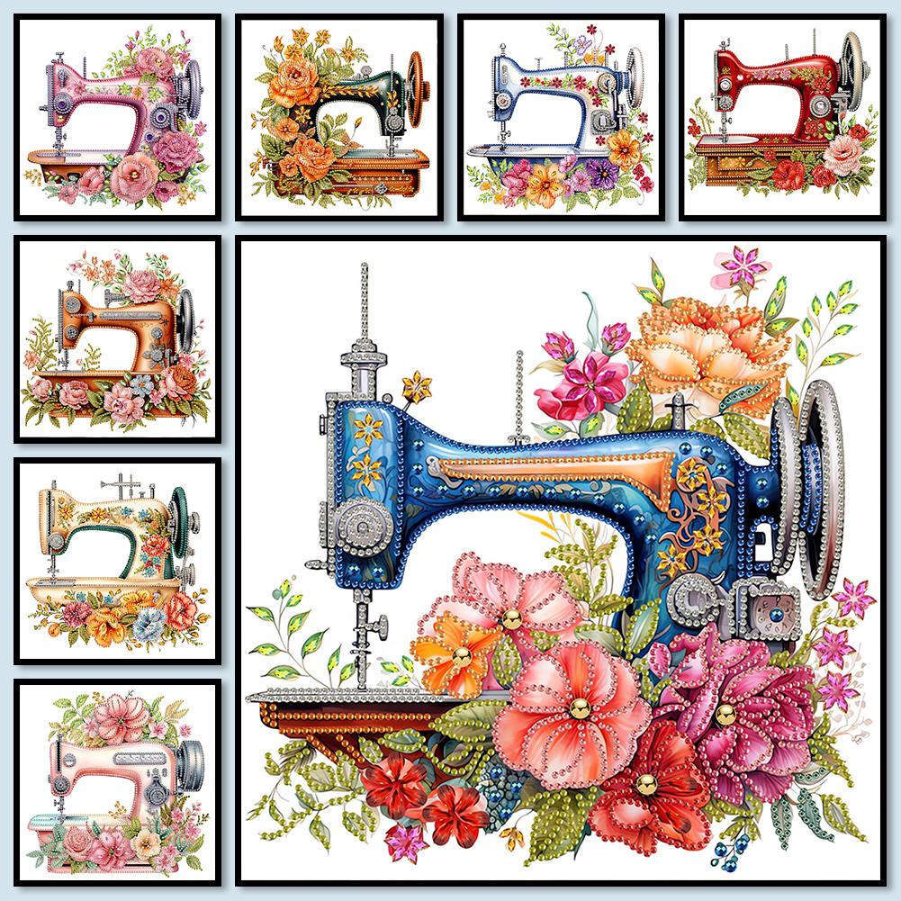 Sewing Machine Partial DIY 5D Special Shaped Drill Diamond Painting Gem Art for Adults/Beginners Gift Idea Home Decor 30x30cm