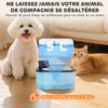 Automatic Stainless Steel Cat Water Fountain 5L, Silent, 3-Stage Cat Water Dispenser Filter USB Charger, Silver