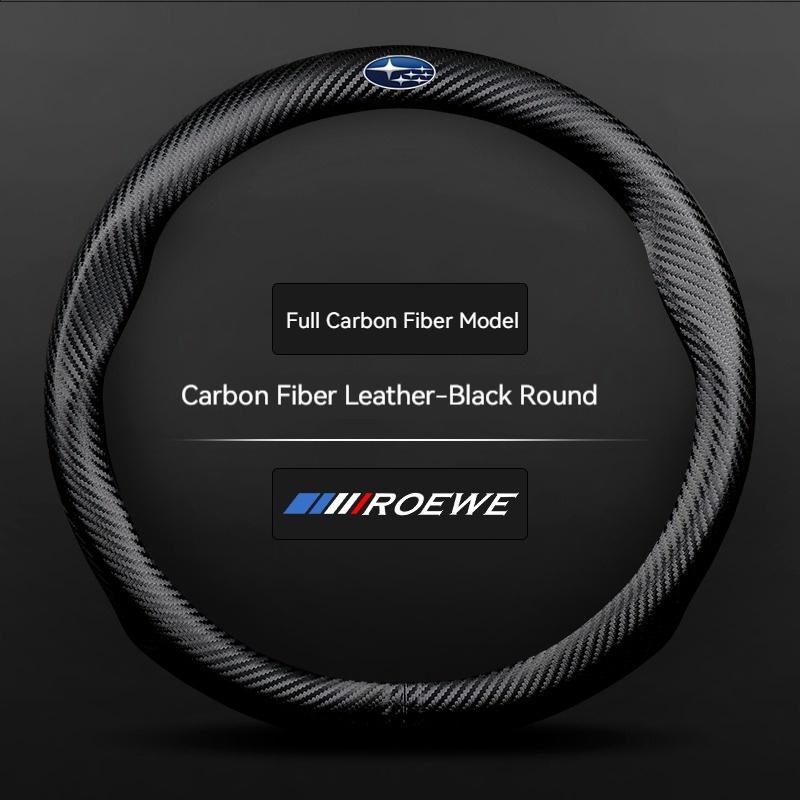 For Subaru Brz Wrx Xv Ascent Forester Outback Impreza Legacy Car Carbon fiber Anti-slip Ventilate Leather Steering Wheel Cover fu8