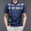 Streetwear Mode Herren Sommer Kurzarm Karierte Poloshirts Koreanisch Neu Business Herrenbekleidung Vintage Lässig Locker Baumwoll-Tops