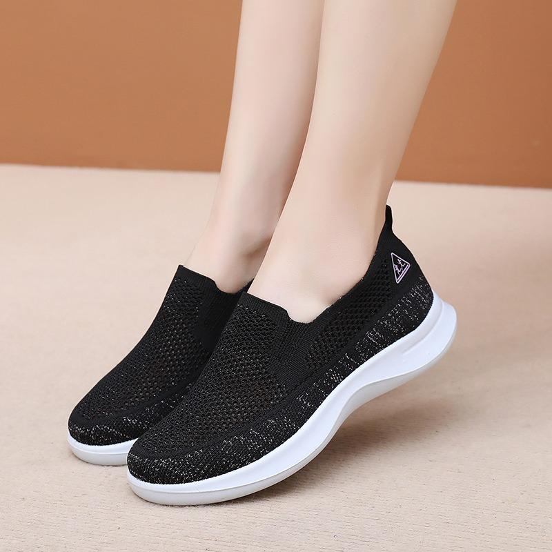 Shoes Women's Summer New One-pedal Women's Shoes Casual Walking Shoes Soft-soled Mother Shoes Fashion Sneakers Women