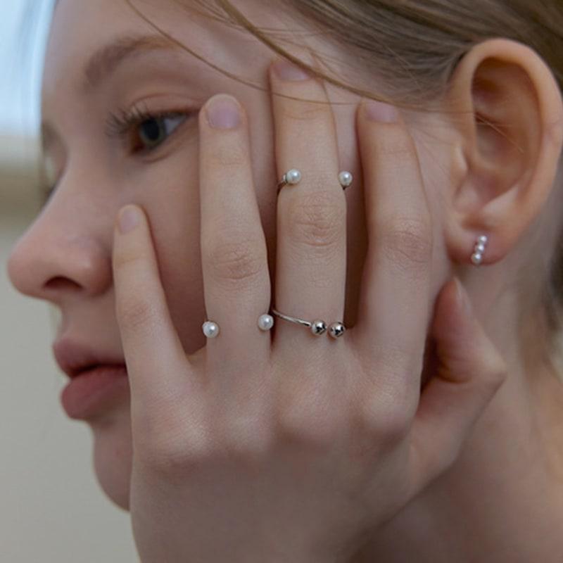 Lewe [3-Ring SET]Ball pearl 3 SET ring