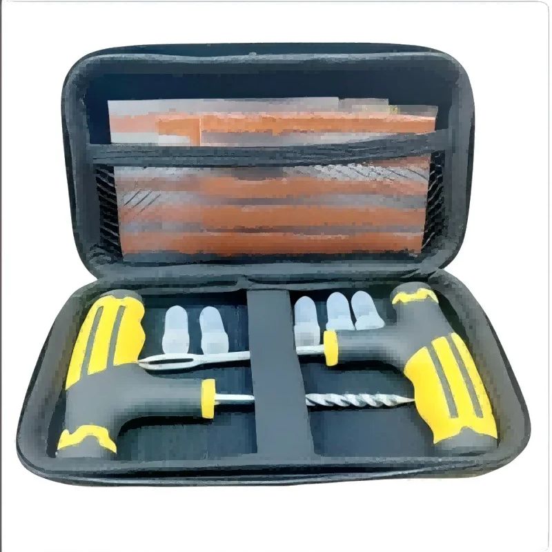 Automotive Emergency Rescue Kit Tyre Repair Kit Puncture Repair Kit, Anti-Puncture Kit Motorcycle, Puncture Repair Tool with Bag