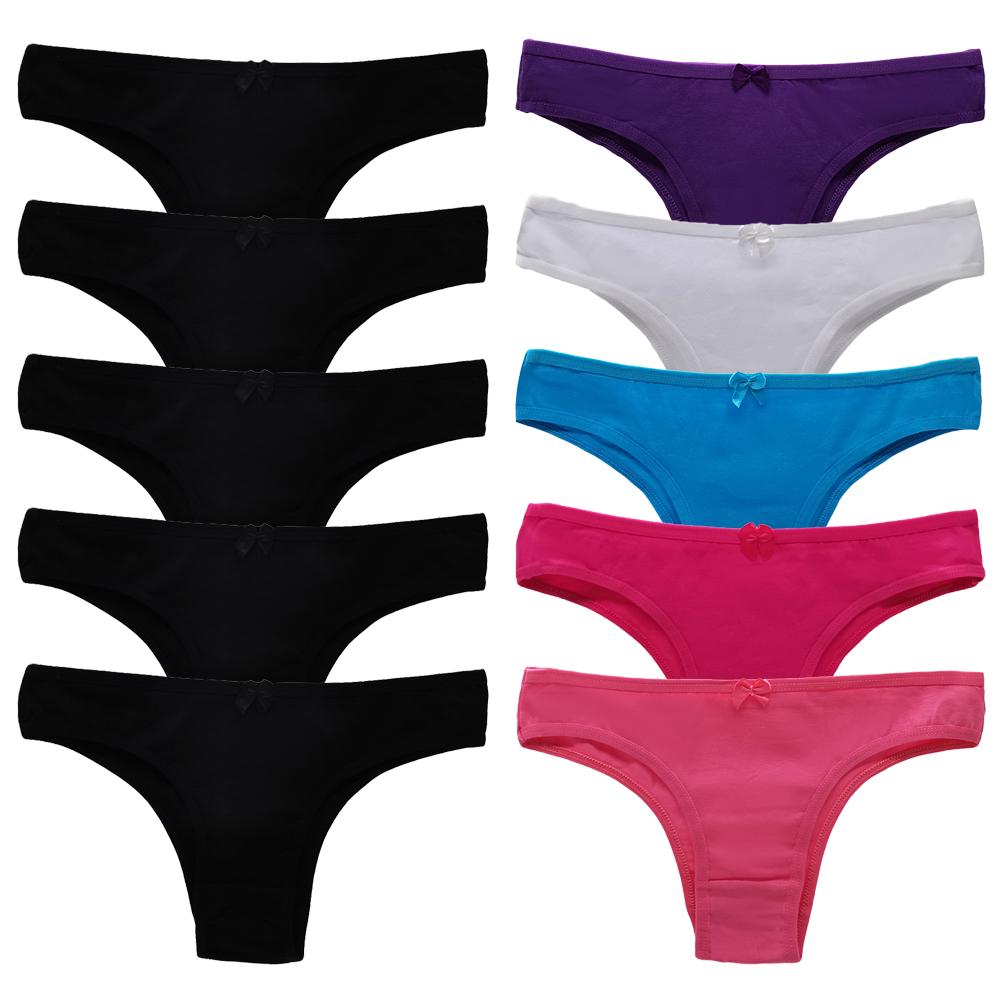 Panties for Woman Cotton Sexy Underwear Ladies Bikini Girls Briefs Soft Knickers Low Waist Intimates Lingerie  10Pcs/set