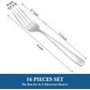 16 Piece Dinner Forks Set, Food Grade Extra-Fine Stainless Steel Dessert Salad Forks Silverware, Metal Forks for Home Kitchen Restaurant Hotel, 8