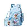 School Season Printed Student Schoolbag Backpack Shoulder Pencil Bag Three-Piece Set