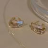 Women's Accessories Double Line Rich Pearl Shell Earrings