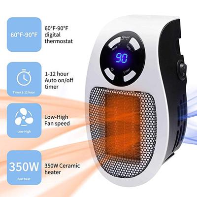 500W Portable Electric Heater Mini Fan Heater Desktop Household Wall Handy Heating Stove Radiator