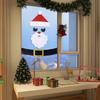 Christmas Door Window Stickers Felt Cloth Cartoon Snowman Santa Claus Elk Wall Sticker For Winter Xmas New Year Decoration Decal
