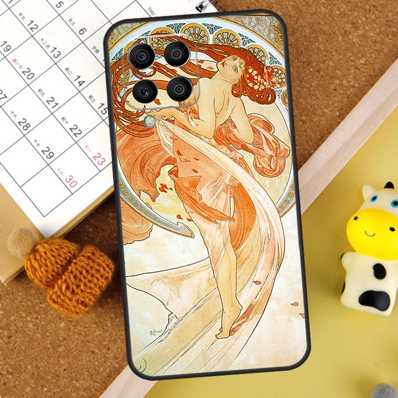 Alphonse Mucha Painted Case For Samsung Galaxy M31 M51 M21 M12 M32 M52 M20 M13 M23 M33 M53 M14 M34 M54 M30s Cover