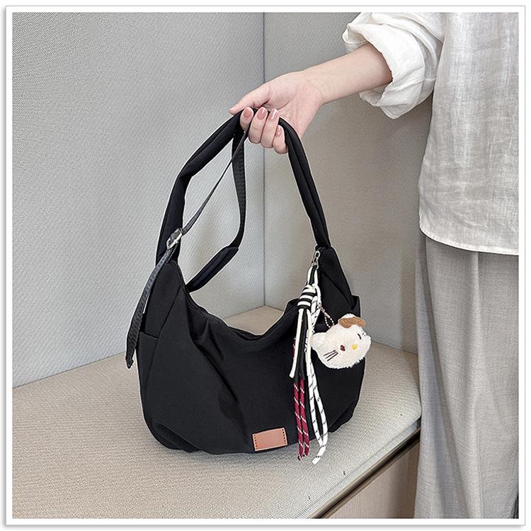 Women's Versatile Nylon Crossbody Bag - Large Capacity, Trendy Single Shoulder Handbag