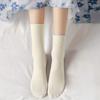 10 Pairs Women Mid Length Socks Trendy Versatile Black White Solid Colors Soft Comfortable Lightweight Breathable Casual Socks