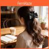 Korean Style Large Leather Hair Clasp With Bow Design For Fashionable Girls Hair Accessories