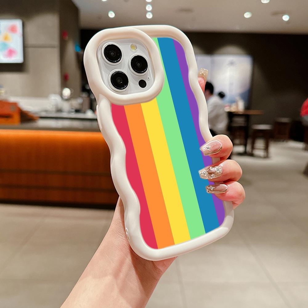 Ae93 Rainbow Art Design Protective Phone Cases for Xiaomi Poco X5 X3 M5s Redmi 13C 12C Note 13 Pro Plus 12S 10 Big Wave TPU Back Cover