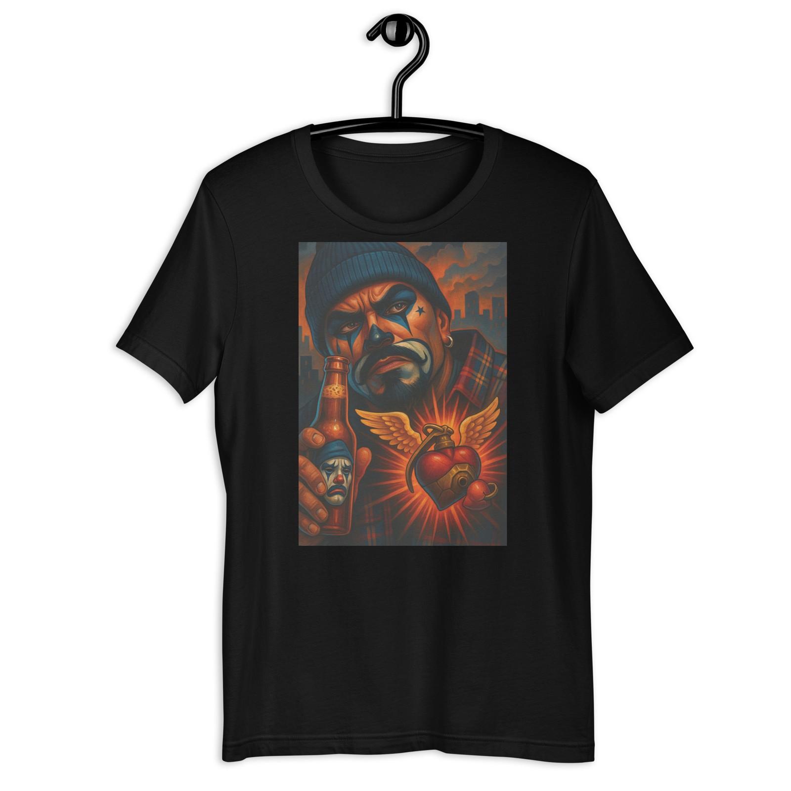 El Homie Clown Heart Grenade Street Art Chicano Urban T-Shirt S разноцветный