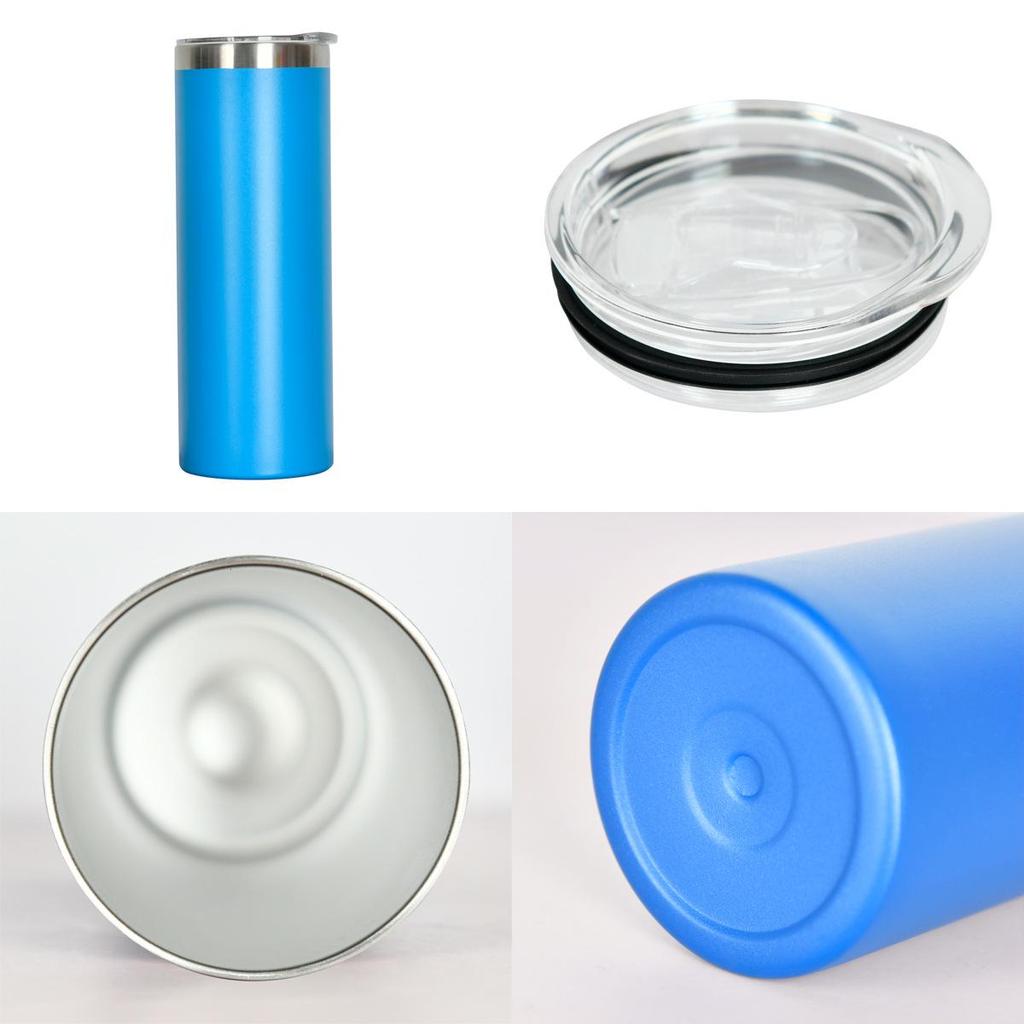 20oz Stainless Steel Insulated Slim Cup with Solid Color and Logo Printing.