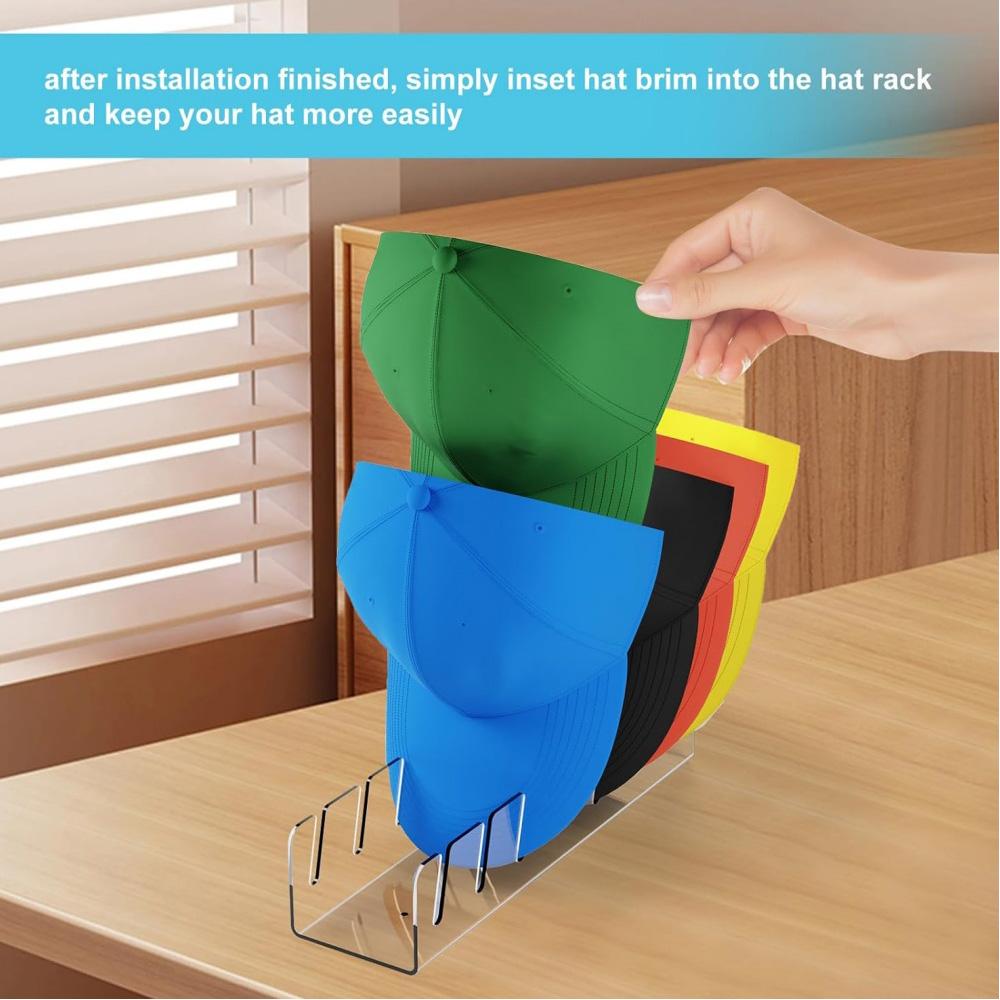 2Pcs Hat Stand For Baseball Caps Display Organizer For Bedroom, Closet, Shop