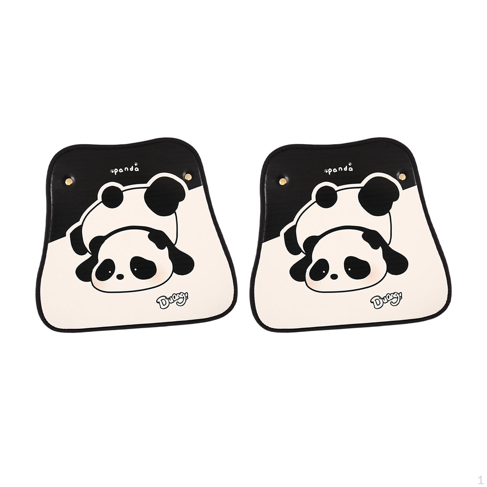 

2 Pieces Car Seats Back Protector Kick Mat Seat of Panda Head
