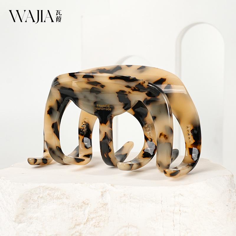 

Wjia Очень большой высококачественный толстый ацетатный зажим-краб для волос в виде осьминога для женщин