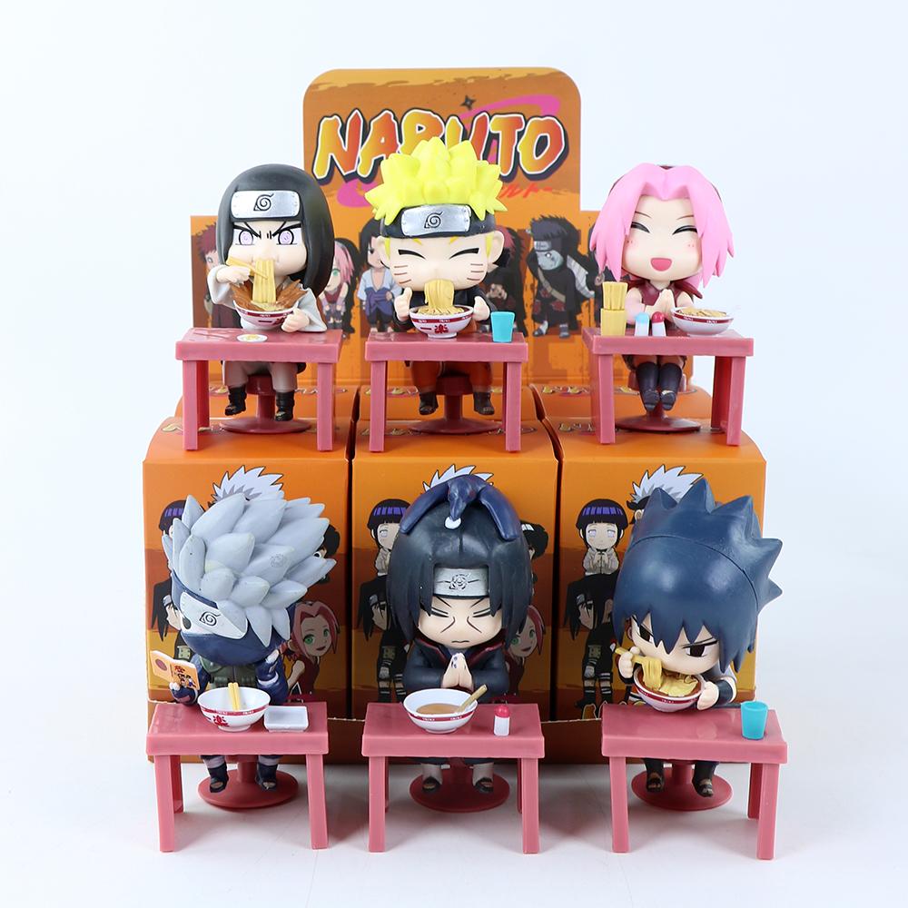 Naruto Shippuden Ramen Theme Series  Chibi Small Pvc Anime Figurine Naruto Sasuke Uchiha Merch  Toys Present For Kids