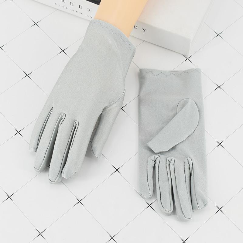 Elastane gloves thin men's and women's gloves driving elastic black and white etiquette dance performance elastane industrial gloves