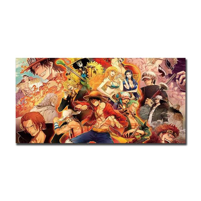 Klasické japonské anime One Piece Luffy Malba na plátno Umělecké plakáty Reprodukce Obrázky postav do pokoje Domácí dekorace Anime Plakát Bez rámu