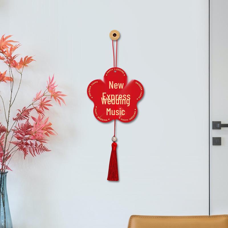 Gold Stamping Wedding Door Handle Ornament for Room Decoration