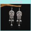 Gothic Skull Long Dangle Earrings With Alloy Material For Halloween Costume Accessory