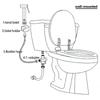 Handheld Bidet Sprayer Set for Toilet Portable Bathroom Bidet Seat Attachment 2 Way Installation Hang or Wall-Mount Kit