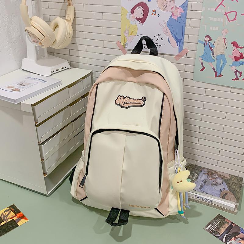 Schoolbag Large Capacity Junior High School Student School Bag Girl ins Wind Japanese Backpack Tide Simple Versatile Travel Backpack