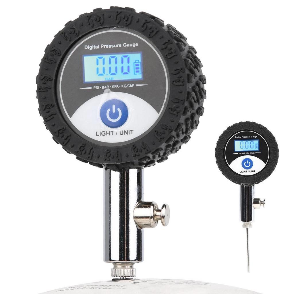 Mini Soccer Ball Pressure Gauge Volleyball Basketball Barometers with Digital Display