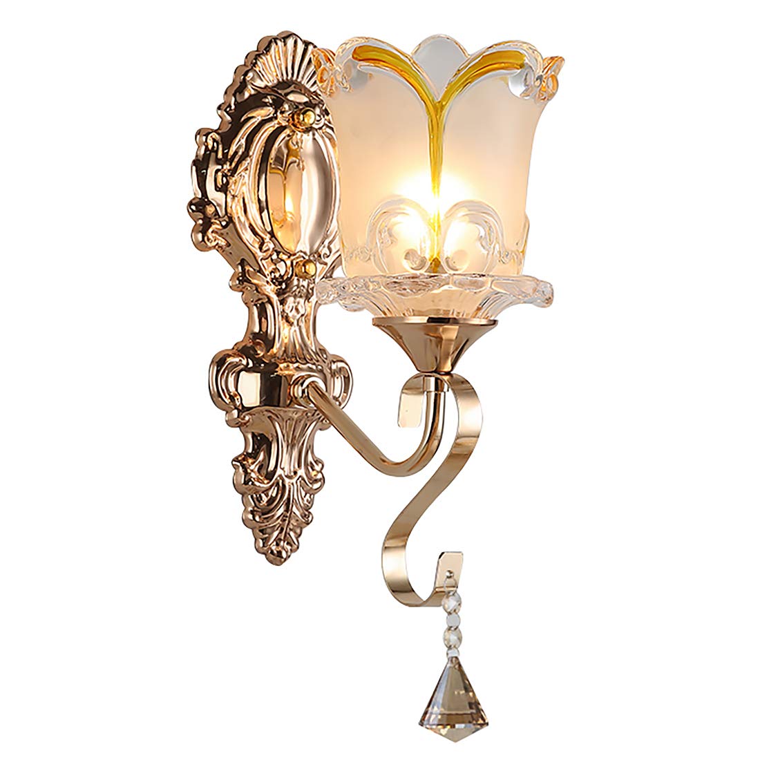 

Настенный светильник-бра Chikazari, цоколь E14, стеклянный плафон, милый светильник, непрямое освещение, настенный, гостиная, внутреннее освещение, бра,