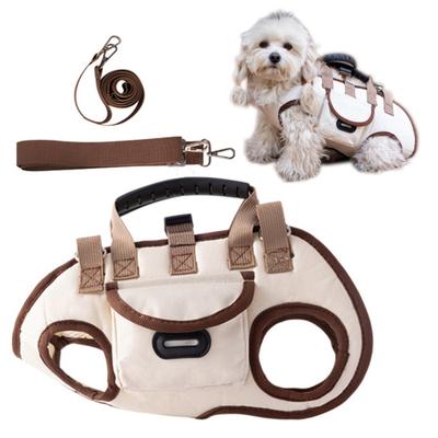 Sac de Transport pour Animaux Respirant Élingue de Transport pour Animaux Harnais Intégral Réglable Bandoulière avec Poche pour Petits Chiens