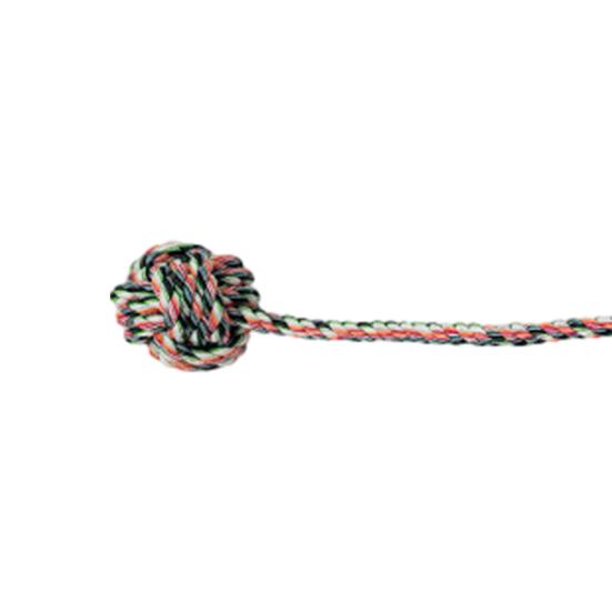 Dog Rope Ball Toy Colorful Rope Knot Dog Ball Chew Toy with Suction Cup Puppy Teething Toy for Dogs Tug-of-War Dental Care