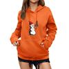 Women's Winter Christmas Printed Pullover Hooded Sweatshirt Fleece Long Sleeve Sweatshirt