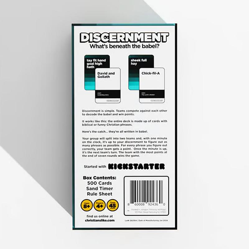 Discernment Card Game The Christian Party Game Humorous Game Matching Prompt Cards With Funny Or Edgy Responses For Adults Hobby