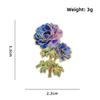 Enamel Material Enamel Flower Pins Botanical Design Lapel Brooches  Clothing Bag Accessory