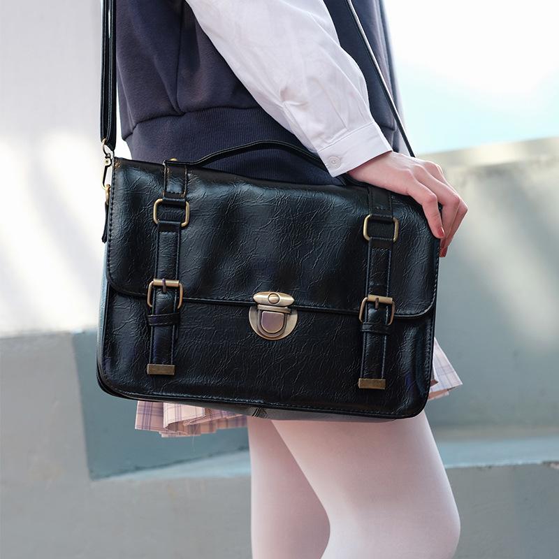 Japanese Style JK Retro Crossbody Bag: Soft Girl Cambridge-Inspired Messenger with Large Capacity