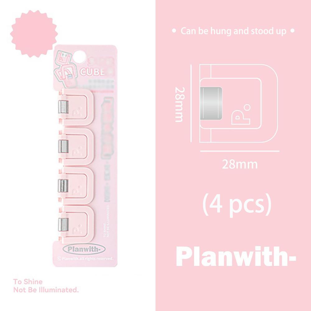 Cube shaped multifunctional student mini clip, note holder, bill holder, long tail clip, office storage