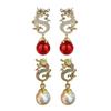 Boucles d'oreilles uniques en alliage sur le thème de l'année du dragon, accessoires exquis en forme de dragon pour le quotidien, les fêtes et les réunions
