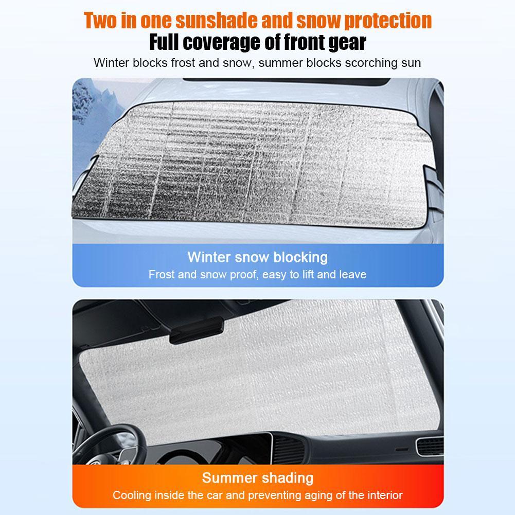 Car Windshield Sunshade Curtain Frost Cover Ice Snow Shield Foldable Car UV Protection Sunshade Auto Windscreen Visor Cover 1PC